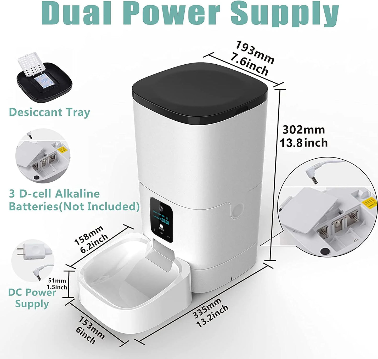 Pet Feeder,6L Automatic Pet Feeder for Cats