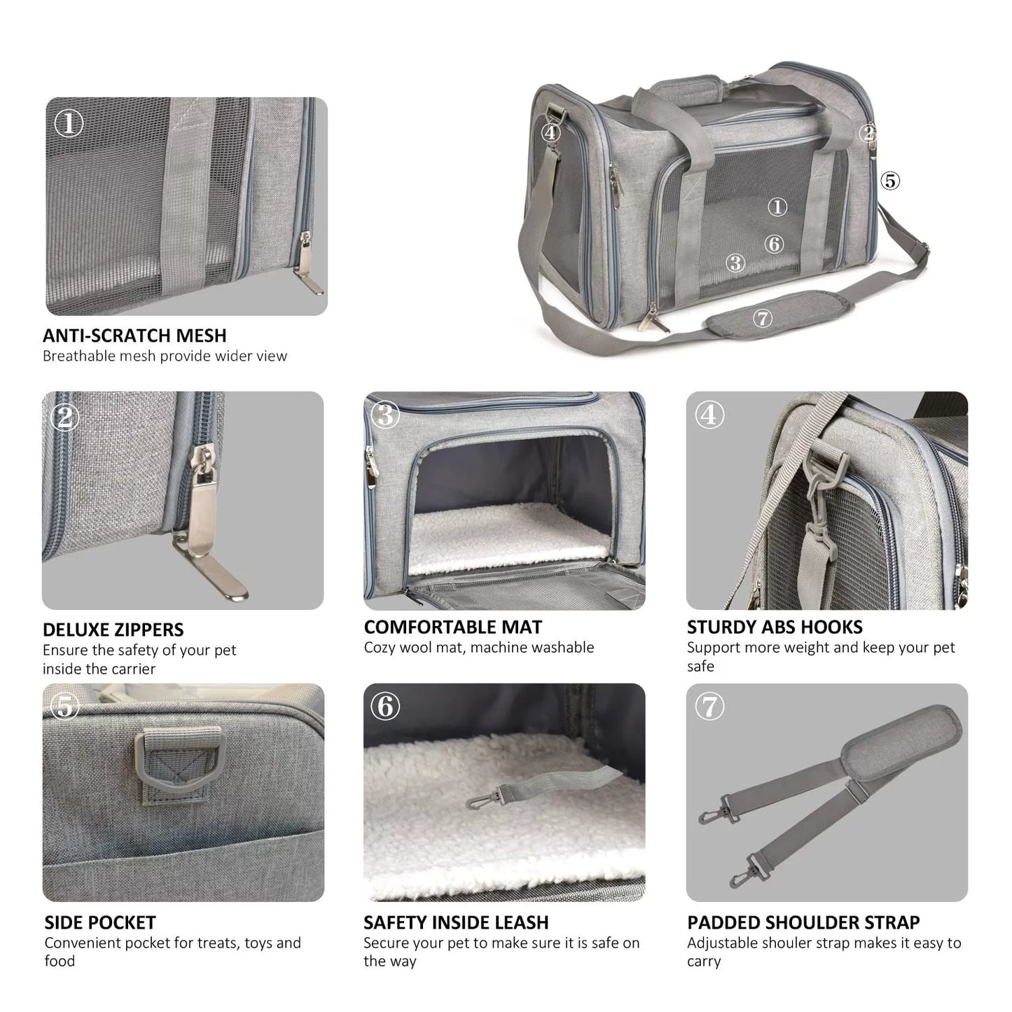 Cat Carrier – Small Pet Carrier – Breathable Mesh
