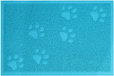 Cat Litter Box Mat for Floor Litter Trapping Mat Non-Slip Backing, Scatter Control, Easy Clean, Water Resistant, Soft on Paws (15.75" X 11.75",Lake Blue)