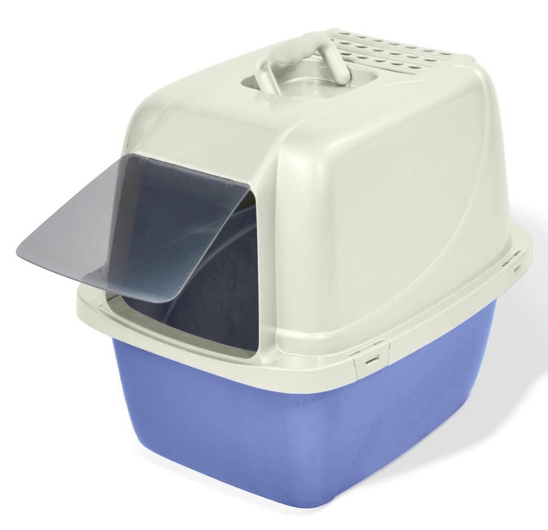 Enclosed Cat Litter Box White, LG