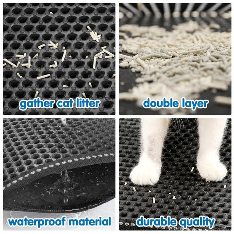 Premium Double Layer Cat Litter Trapping Mat by Lots Mili