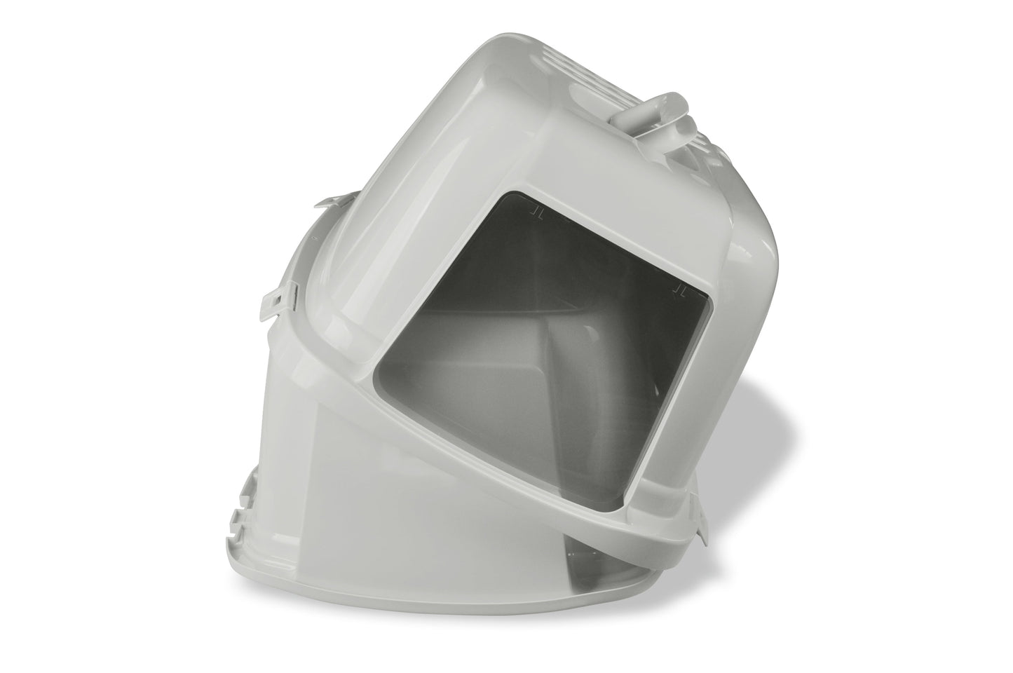 Enclosed Cat Litter Box White, LG