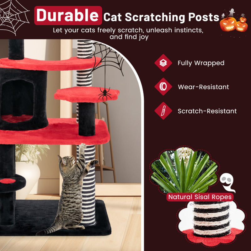 Gothic Cat Tree with Sisal Scratching Post