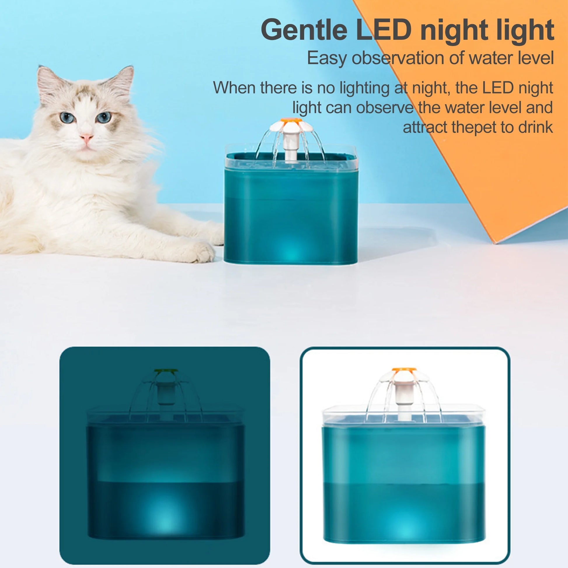 67Oz/2L Automatic Cat Water Fountain-Water Fountains for Cats 