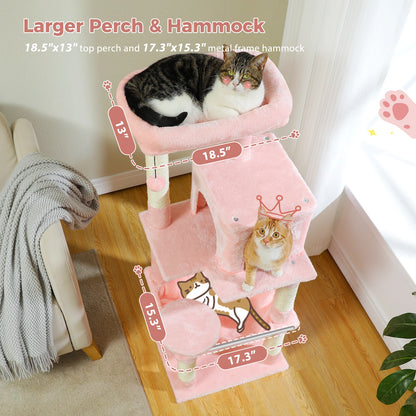 Multi-Level Cat Tower with Large Hammock