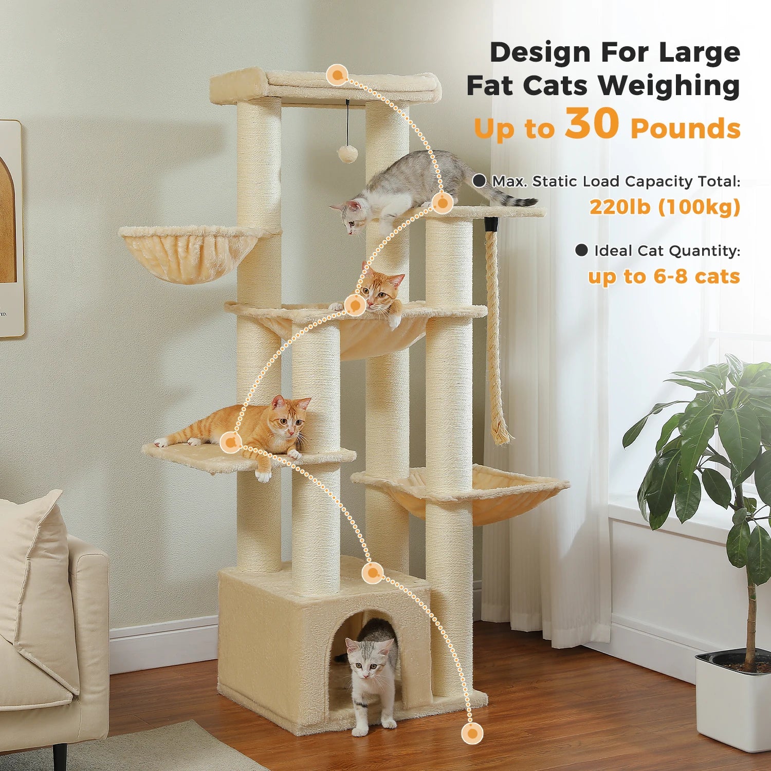 Large Cat Tree for Big Cats