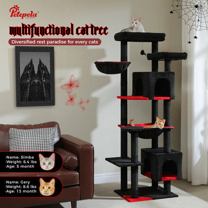Tall Cat Tree with Large Hammock