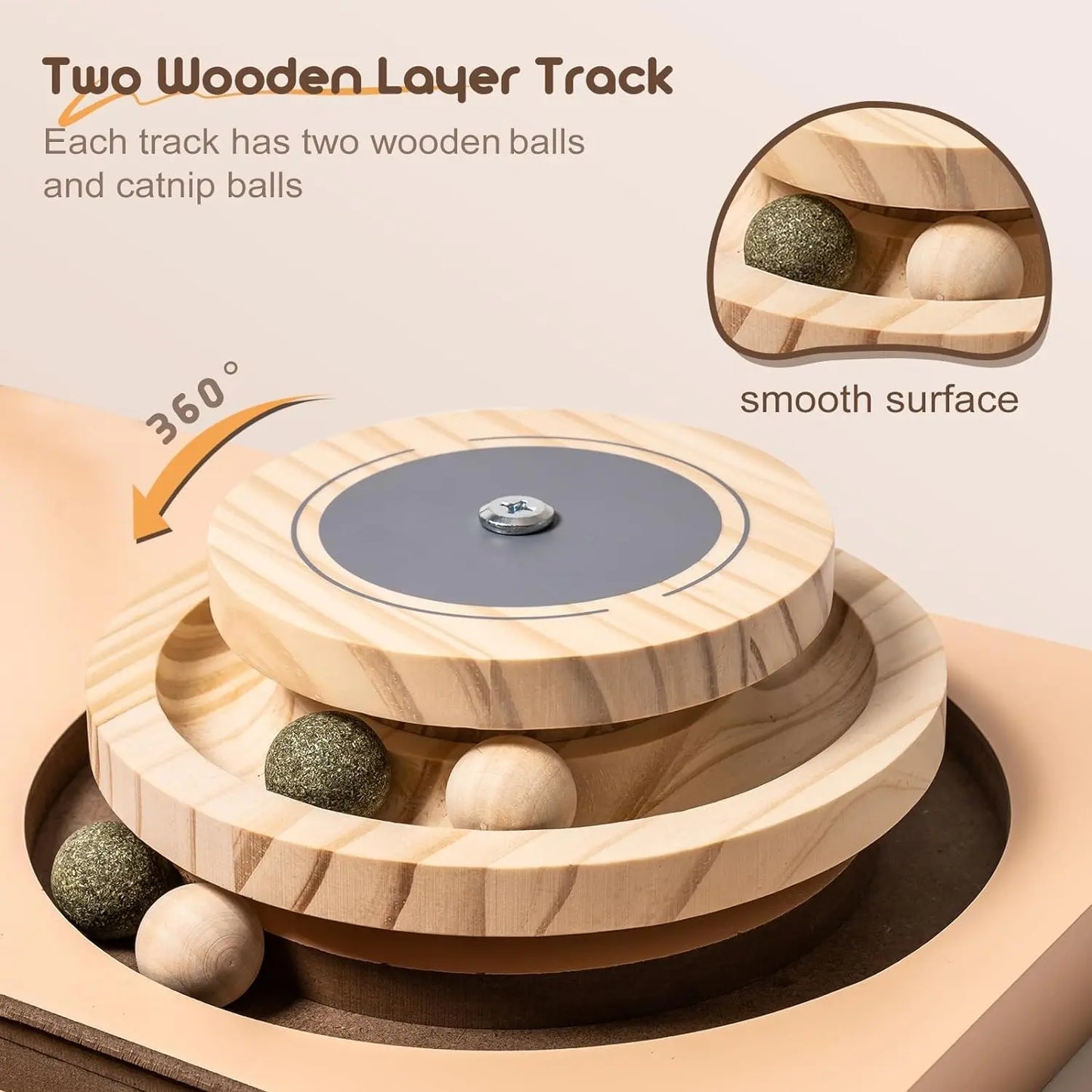 Cat Toy Roller 2-layer Turntable & Play