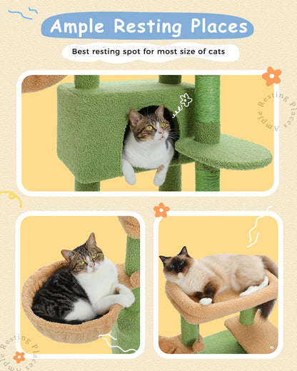 Cat Tree with Large Hammock Cat and Scratching Post