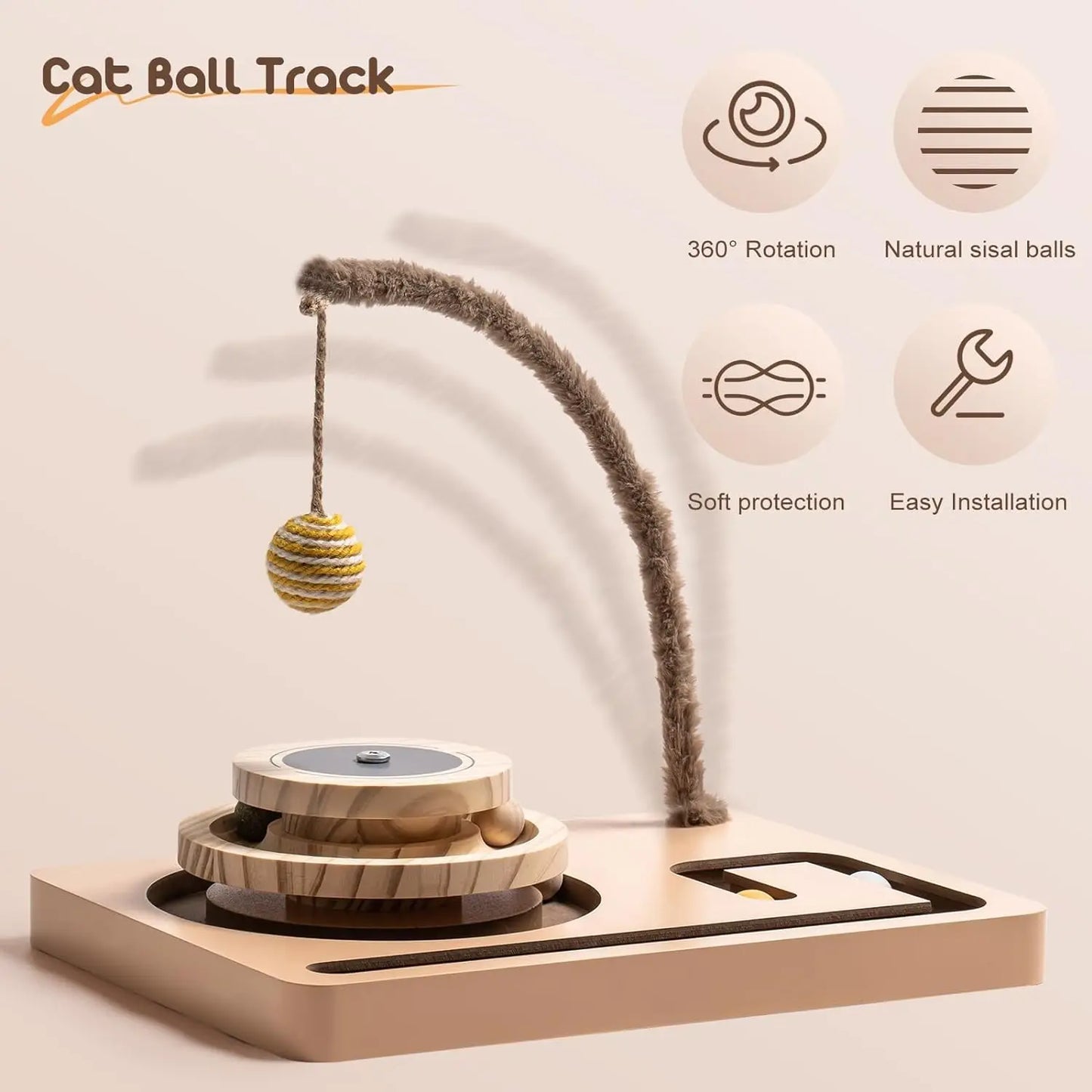 Cat Toy Roller 2-layer Turntable & Play