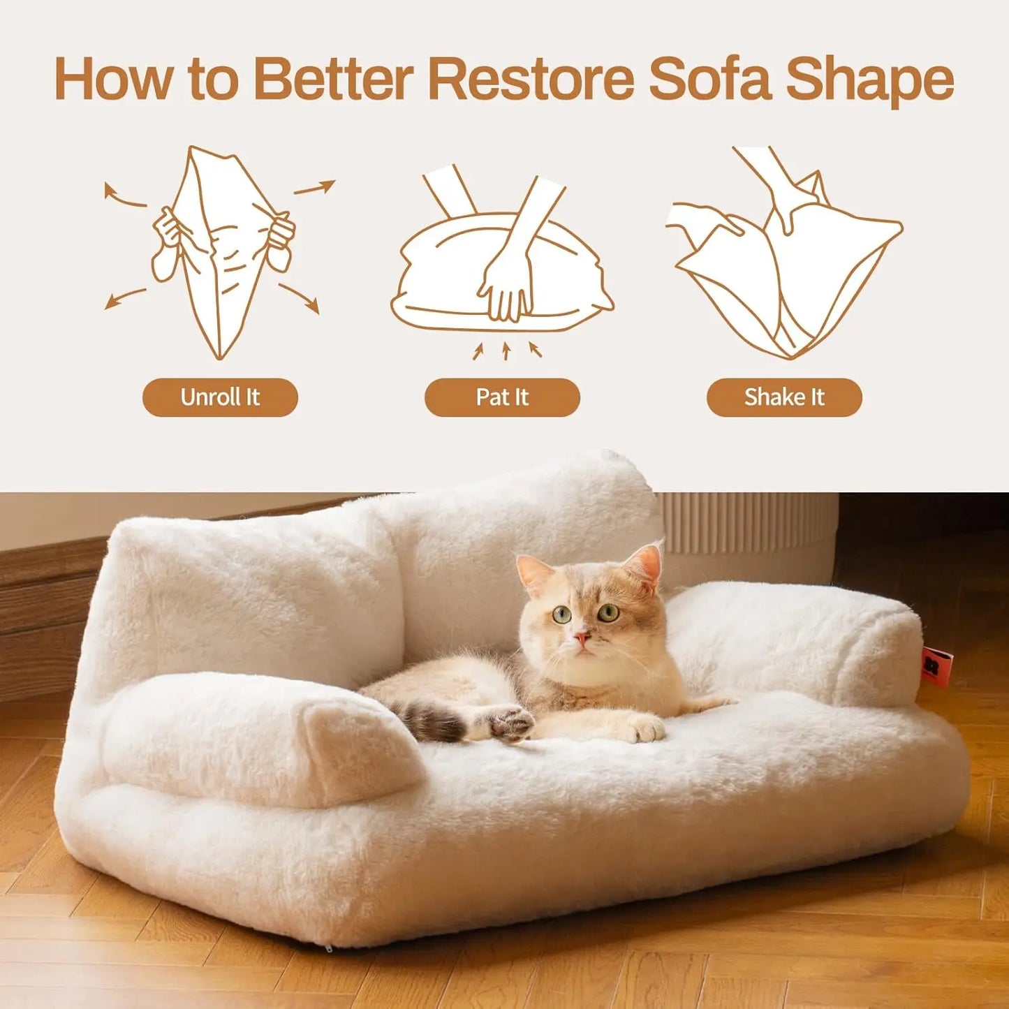 Cat Bed Fluffy and Soft Sofa