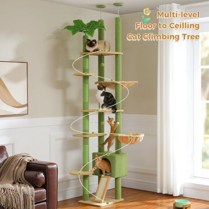 Adjustable Cat Tower With Scratching Posts