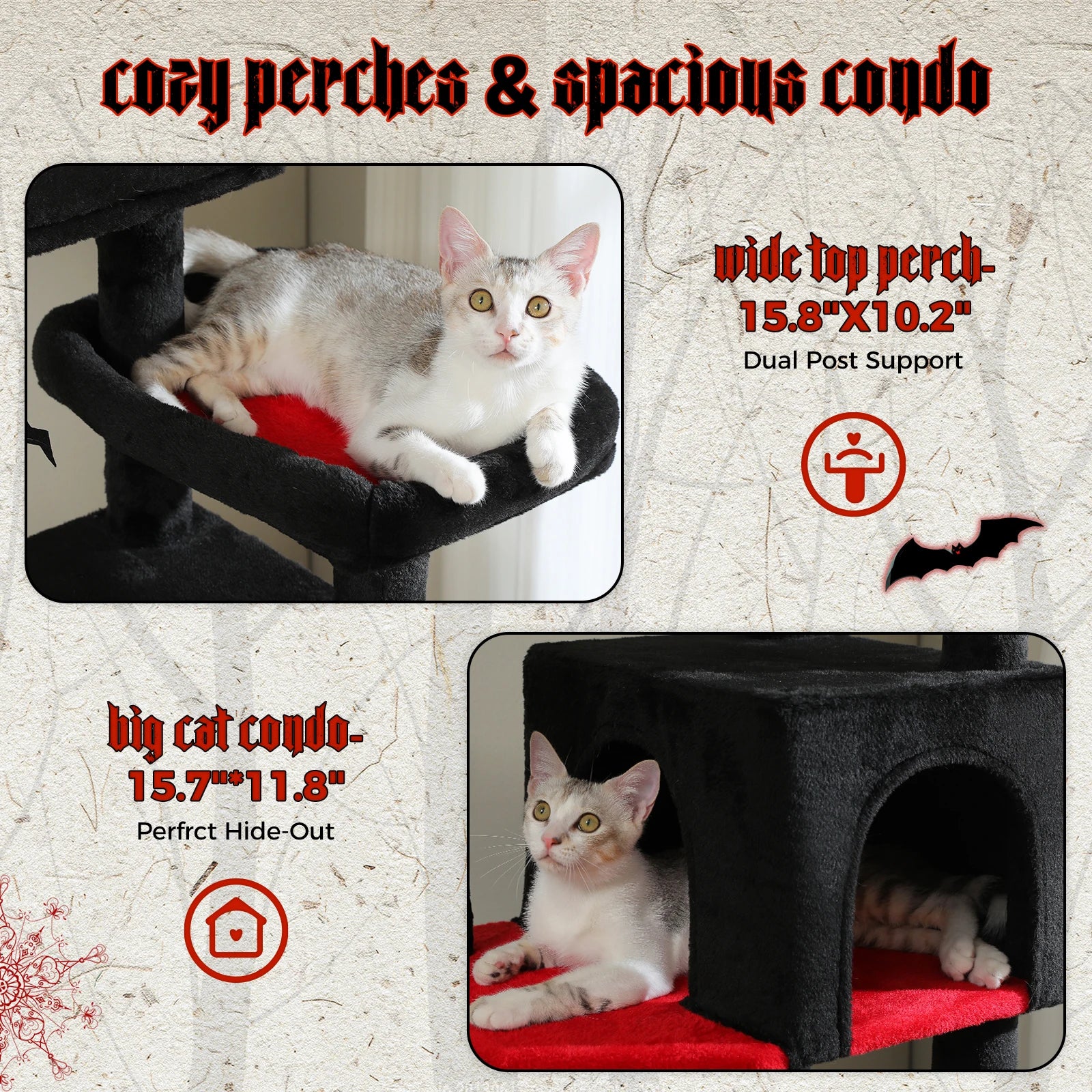 Tall Cat Tree with Large Hammock