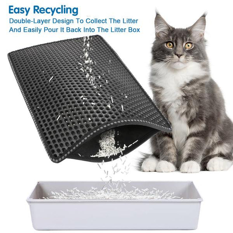 Premium Double Layer Cat Litter Trapping Mat by Lots Mili