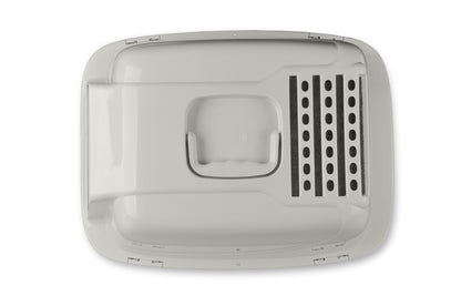 Enclosed Cat Litter Box White, LG