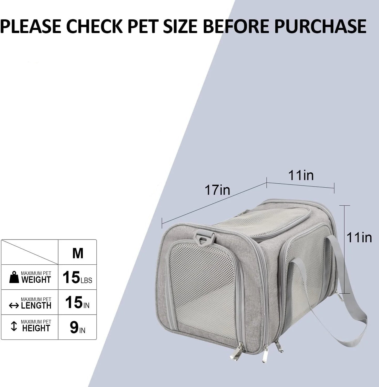 Cat Carrier – Small Pet Carrier – Breathable Mesh 