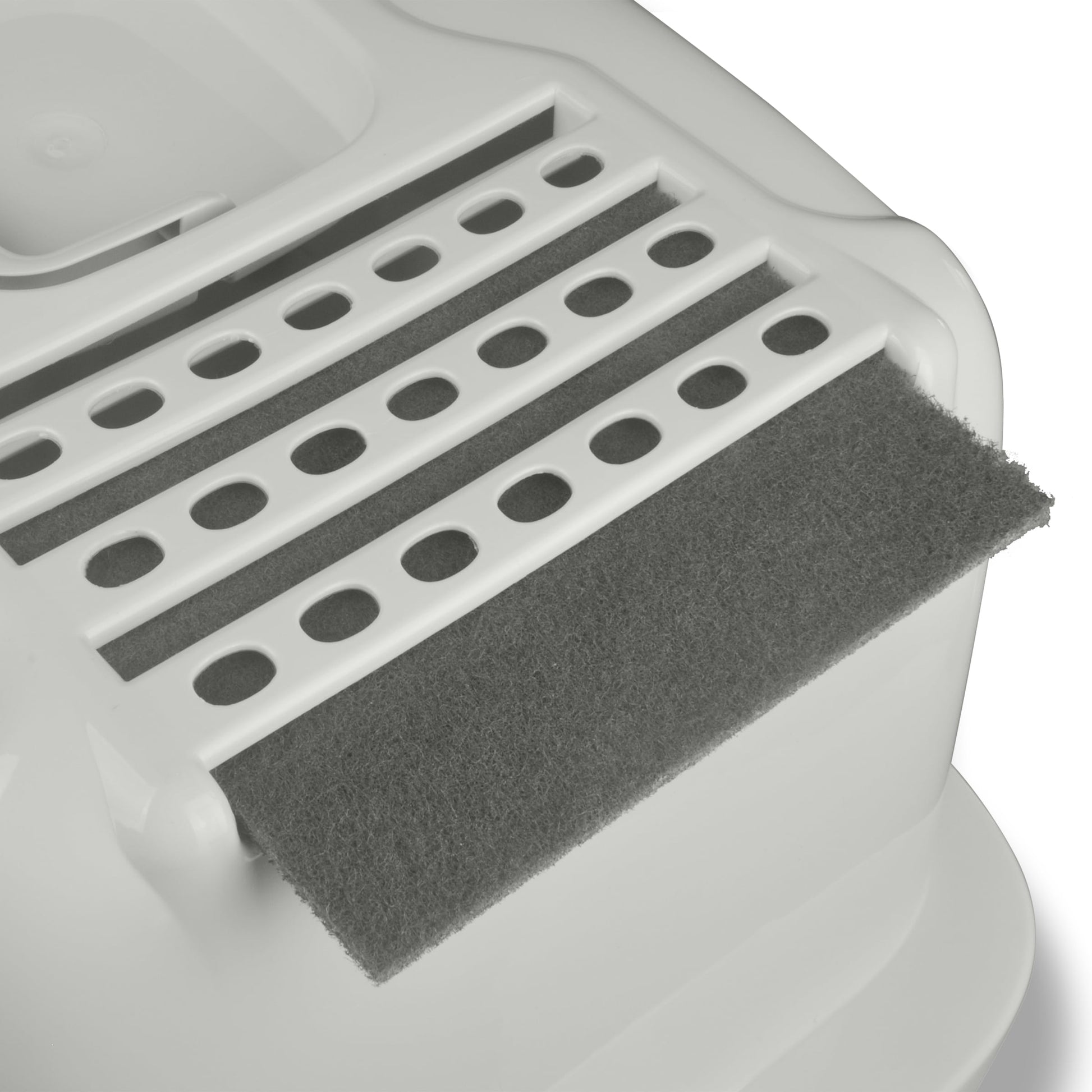 Enclosed Cat Litter Box White, LG