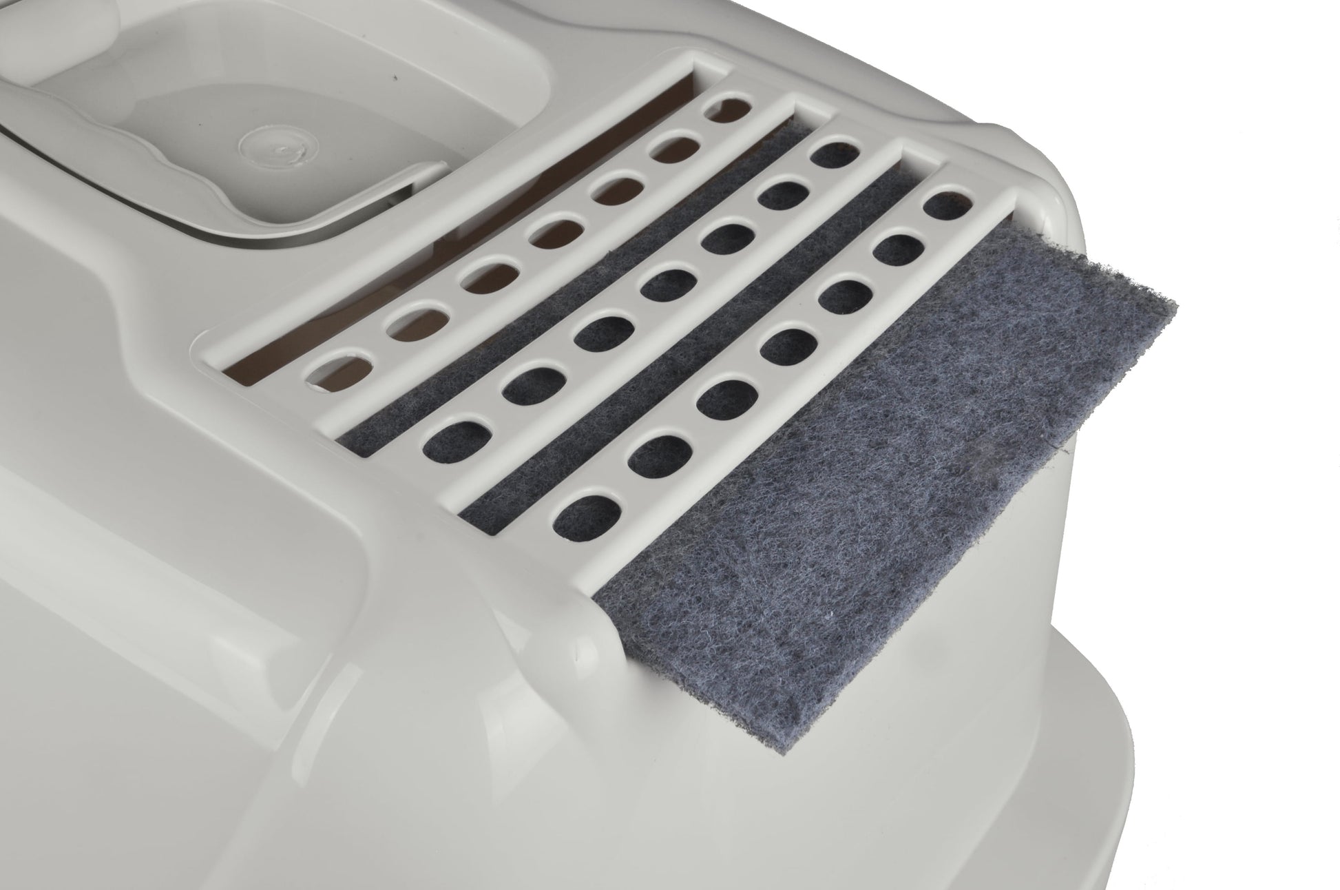 Enclosed Cat Litter Box White, LG