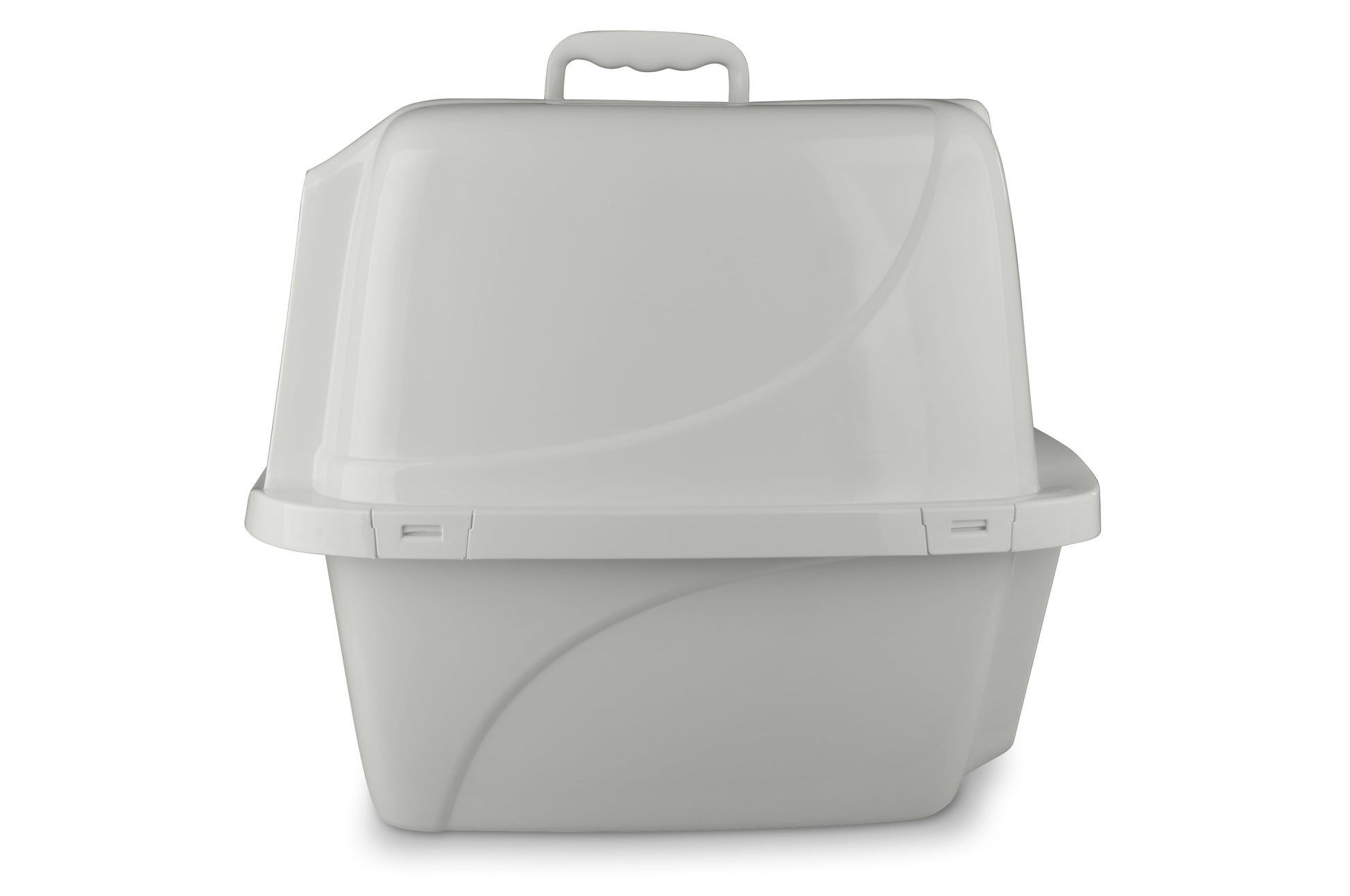 Enclosed Cat Litter Box White, LG