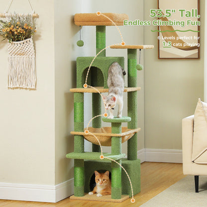 Jungle Cat Tree Tower With Toys