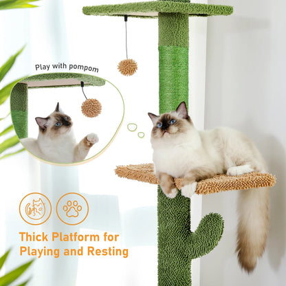 Cat Tree Tower With Cat